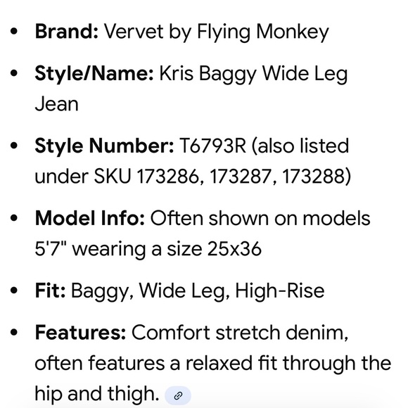 VERVET BY FLYING MONKEY Blue Flare Jeans NWOT 24 - Picture 4 of 9